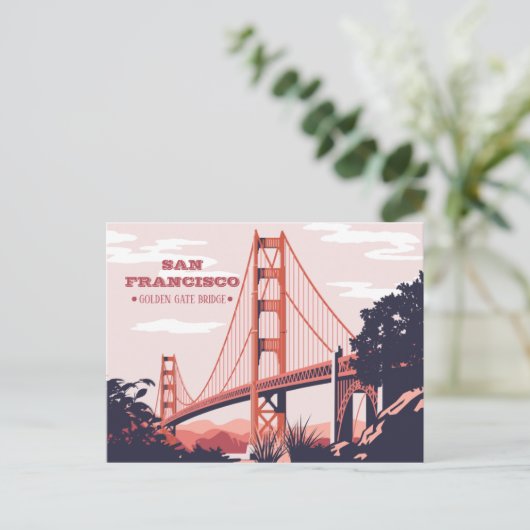 San Francisco, CA - Golden Gate Bridge Postkarte (Stehend Vorderseite)