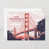 San Francisco, CA - Golden Gate Bridge Postkarte (Vorne/Hinten)