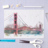 San Francisco, CA - Golden Gate Bridge Seidenpapier (Handwerk)