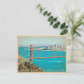 San Francisco, CA - Golden Gate Postkarte (Stehend Vorderseite)