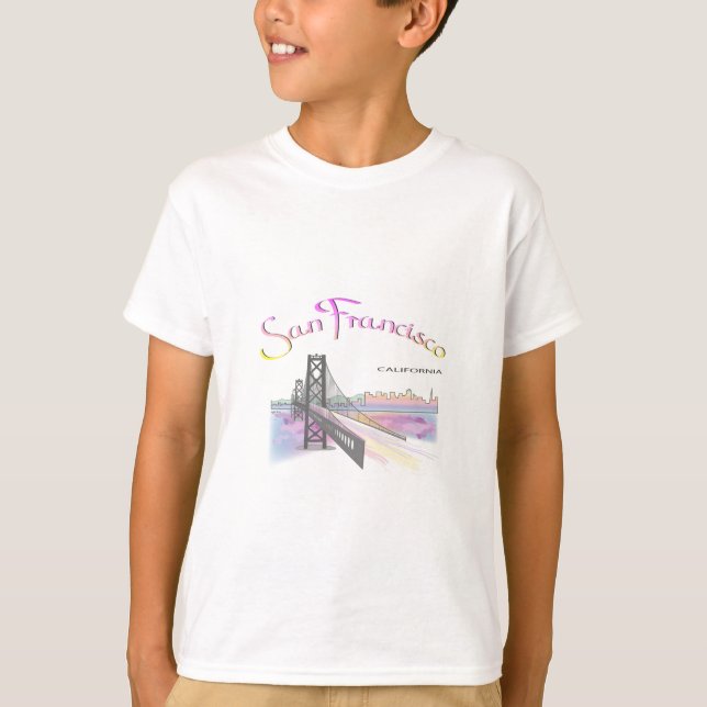 San Francisco, CA-Golden Gate-Regenbogen T-Shirt (Vorderseite)