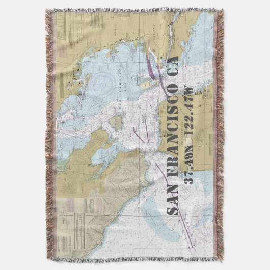 San Francisco CA Heimat Breitengrad Decke (Vorderseite Vertikal)