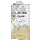 San Francisco CA Latitude Longitude Nautic Flachmann (Links)