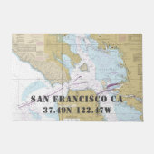 San Francisco CA Latitude Longitude Nautical Boat Fußmatte (Vorderseite)