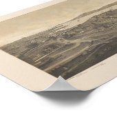 San Francisco, CA Panorama Karte - 1862 Poster (Ecke)