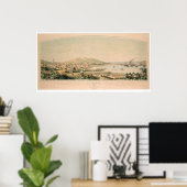 San Francisco, CA. Panoramakarte 1849 (1626A) Poster (Heimbüro)