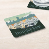 San Francisco, CA - Postcard Row Rechteckiger Pappuntersetzer (angewinkelt)