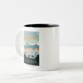 San Francisco, CA - Postcard Row Zweifarbige Tasse (Vorderseite Links)