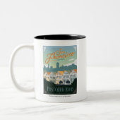 San Francisco, CA - Postcard Row Zweifarbige Tasse (Links)