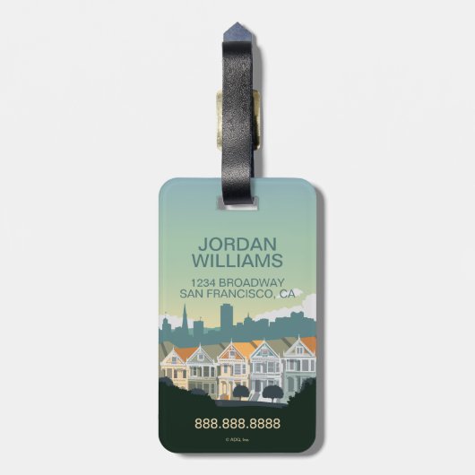 San Francisco, CA - Postkarten-Reihe Gepäckanhänger (Rückseite vertikal)