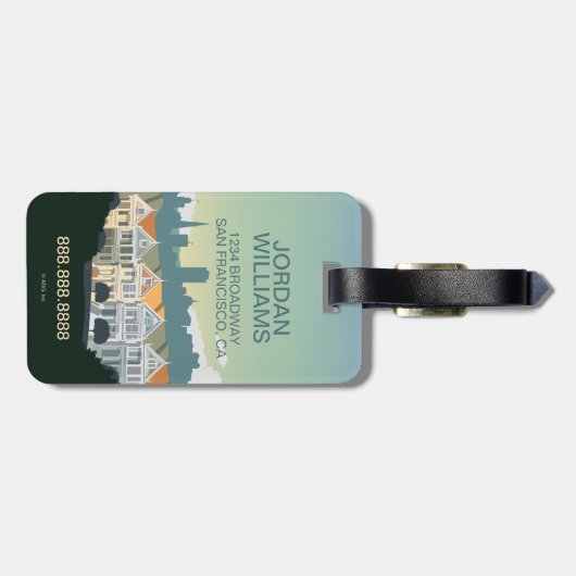 San Francisco, CA - Postkarten-Reihe Gepäckanhänger (Rückseite horizontal)