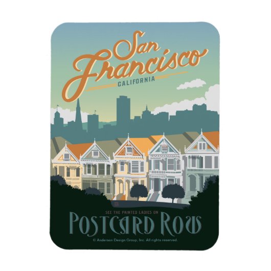 San Francisco, CA - Postkartenreihe Magnet (Vertikal)