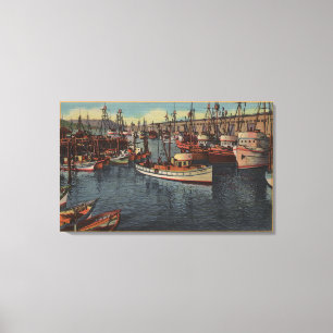 San Francisco, CA Purse-Seiners bei Fisherman Leinwanddruck