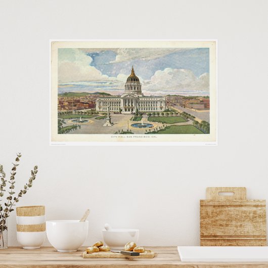 San Francisco, CA. Rathaus (0286A) Poster (Küche)