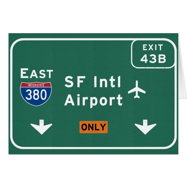 San Francisco CA SFO-Flughafen I-380 E (Vorderseite (Horizontal))