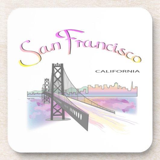 San Francisco, CA Untersetzer (Vorderseite)