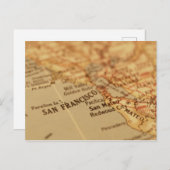 San Francisco, CA Vintage Karte (Vorne/Hinten)