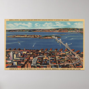 San Francisco, CAAerial Ansicht von S.F. Bridge Poster