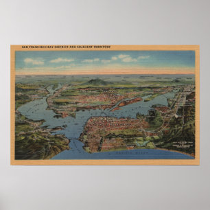 San Francisco, CAAerial View aus West Poster