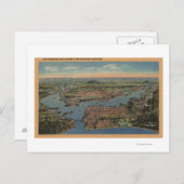 San Francisco, CAAerial View aus West Postkarte (Vorne/Hinten)