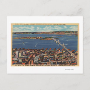 San Francisco, CAAerial View of S. F. Bridge Postkarte