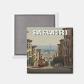 San Francisco Cable Car California Magnet (Vorderseite/Rückseite)
