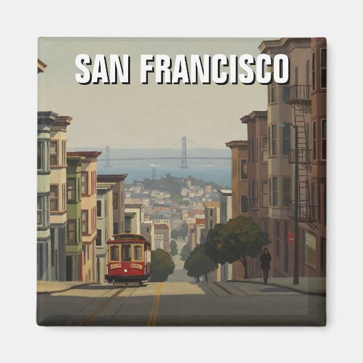 San Francisco Cable Car California Magnet (Vorne)