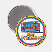 San Francisco Cable Car California Magnet (Vorderseite/Rückseite)