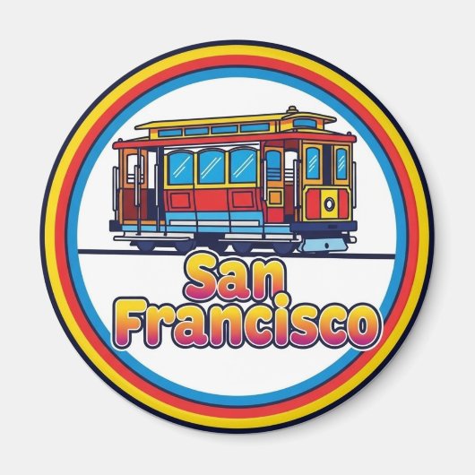 San Francisco Cable Car California Magnet (Vorne)