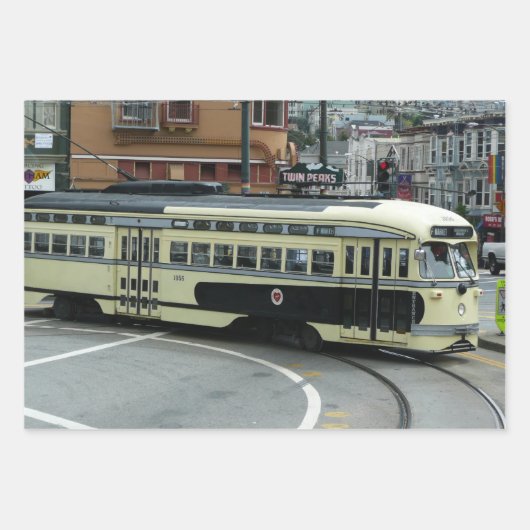San Francisco Cable Car Geschenkpapier Set (Vorderseite)