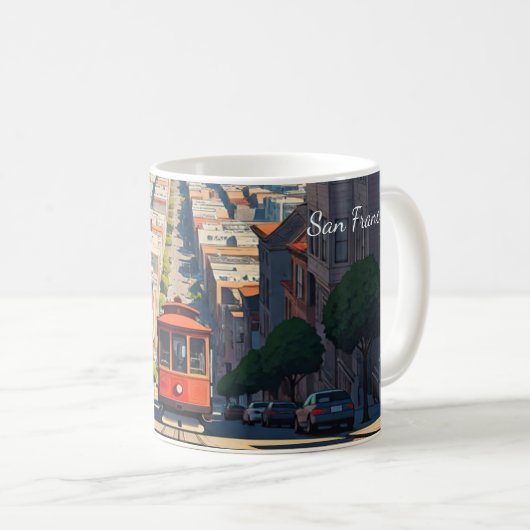 San Francisco Cable Car Kaffeetasse (VorderseiteRechts)