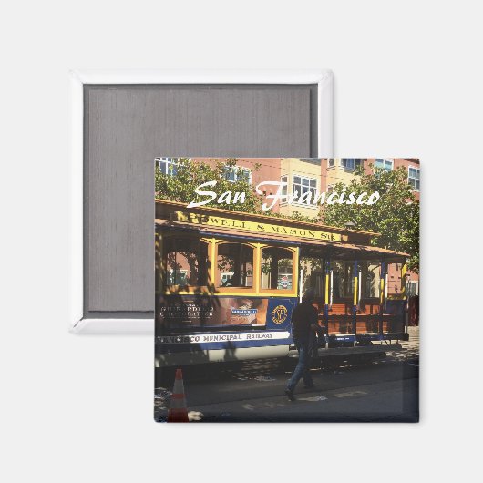 San Francisco Cable Car Magnet (Vorderseite/Rückseite)