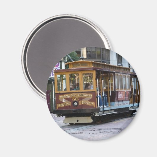 San Francisco Cable Car Magnet (Vorderseite/Rückseite)
