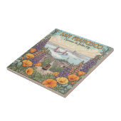 San Francisco Cable Car Postcard Fliese (Seite)