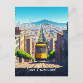 San Francisco Cable Car Postcard Postkarte