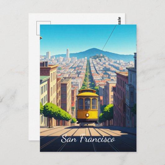 San Francisco Cable Car Postcard Postkarte (Vorne/Hinten)