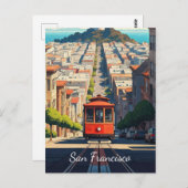 San Francisco Cable Car Postcard Postkarte (Vorne/Hinten)