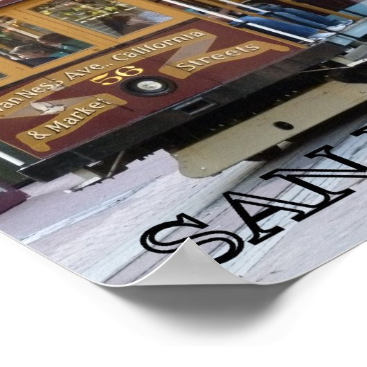 San Francisco Cable Car Poster (Ecke)