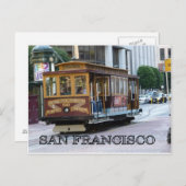 San Francisco Cable Car Postkarte (Vorne/Hinten)