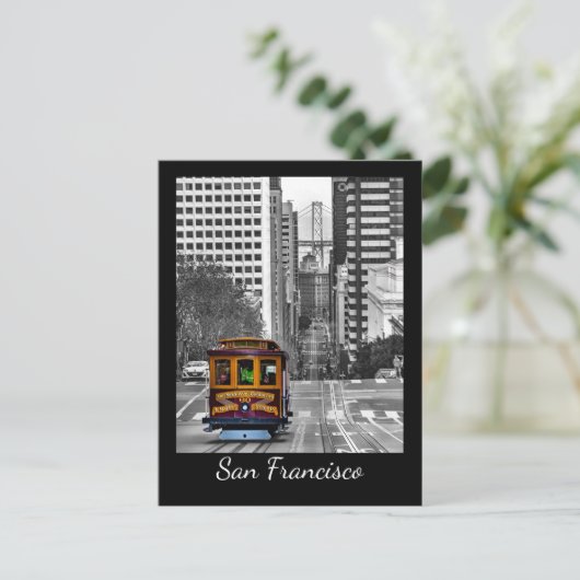 San Francisco Cable Car Postkarte (Stehend Vorderseite)