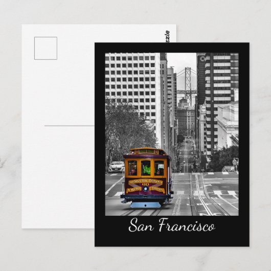 San Francisco Cable Car Postkarte (Vorne/Hinten)