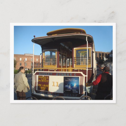 San Francisco Cable Car Postkarte (Vorderseite)