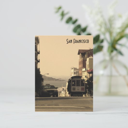 San Francisco Cable Car Postkarte (Stehend Vorderseite)