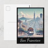 San Francisco Cable Car Postkarte (Vorne/Hinten)