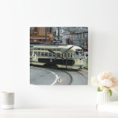San Francisco Cable Car Quadratische Wanduhr (Zuhause)