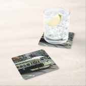 San Francisco Cable Car Rechteckiger Pappuntersetzer (Vor Ort)