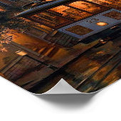 San Francisco Cable Car Sunset - Rainie Spiegelung Poster (Ecke)