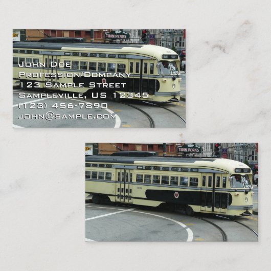 San Francisco Cable Car Visitenkarte (Vorne/Hinten)