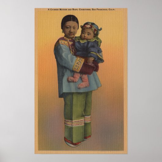 San Francisco, CAChinese Woman & Baby Poster (Vorne)