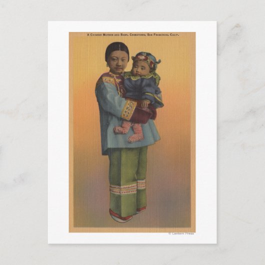 San Francisco, CAChinese Woman & Baby Postkarte (Vorderseite)